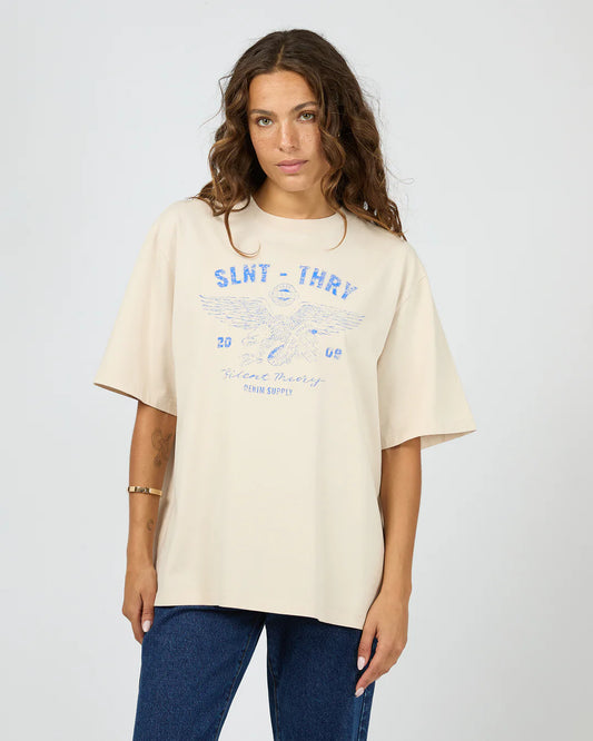 SILENT THEORY With Reason Tee - Chalk