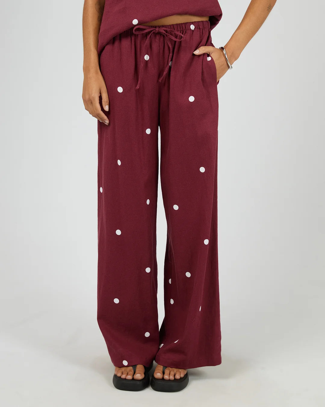 SILENT THEORY Bordeaux Pant - Cherry