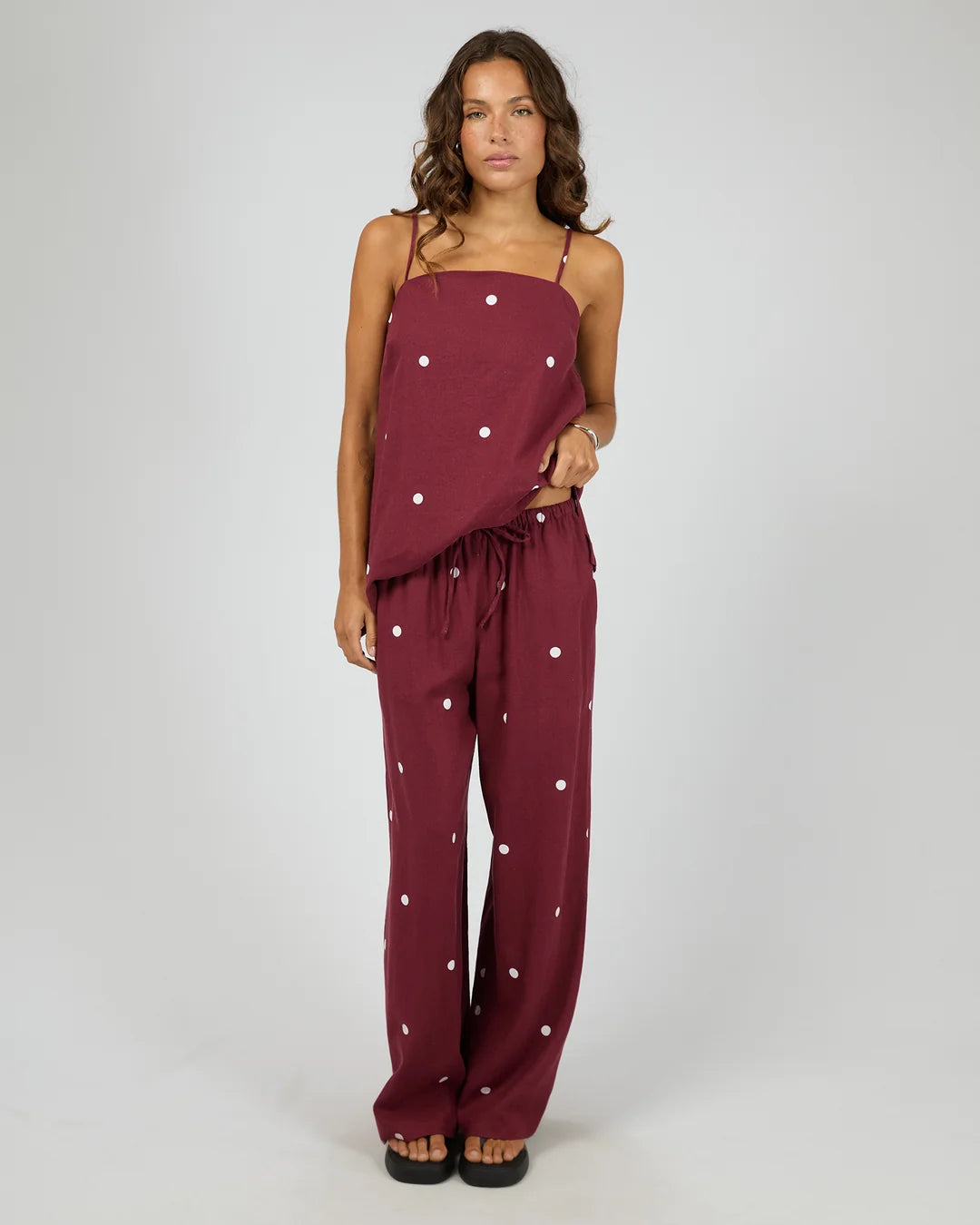 SILENT THEORY Bordeaux Pant - Cherry