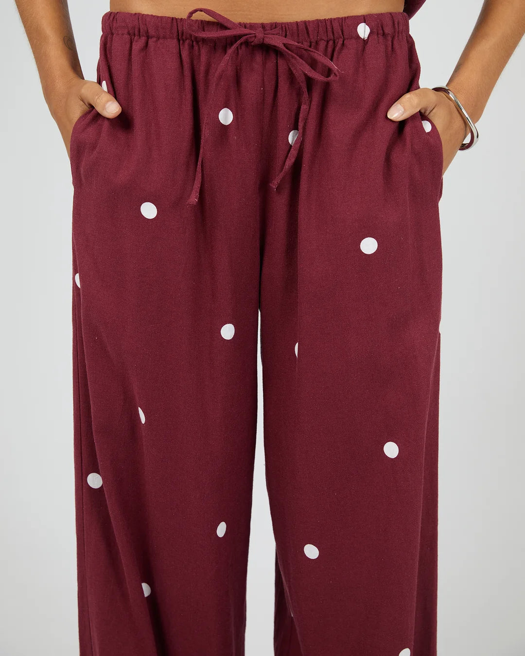 SILENT THEORY Bordeaux Pant - Cherry