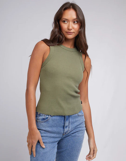 SILENT THEORY Greta Tank - Khaki