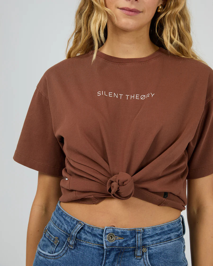 SILENT THEORY Logo Tee - Brown