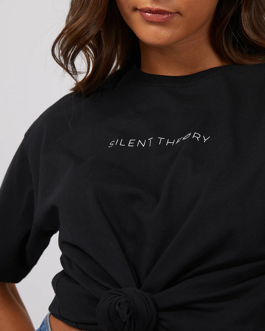 SILENT THEORY Logo Tee - Washed Black