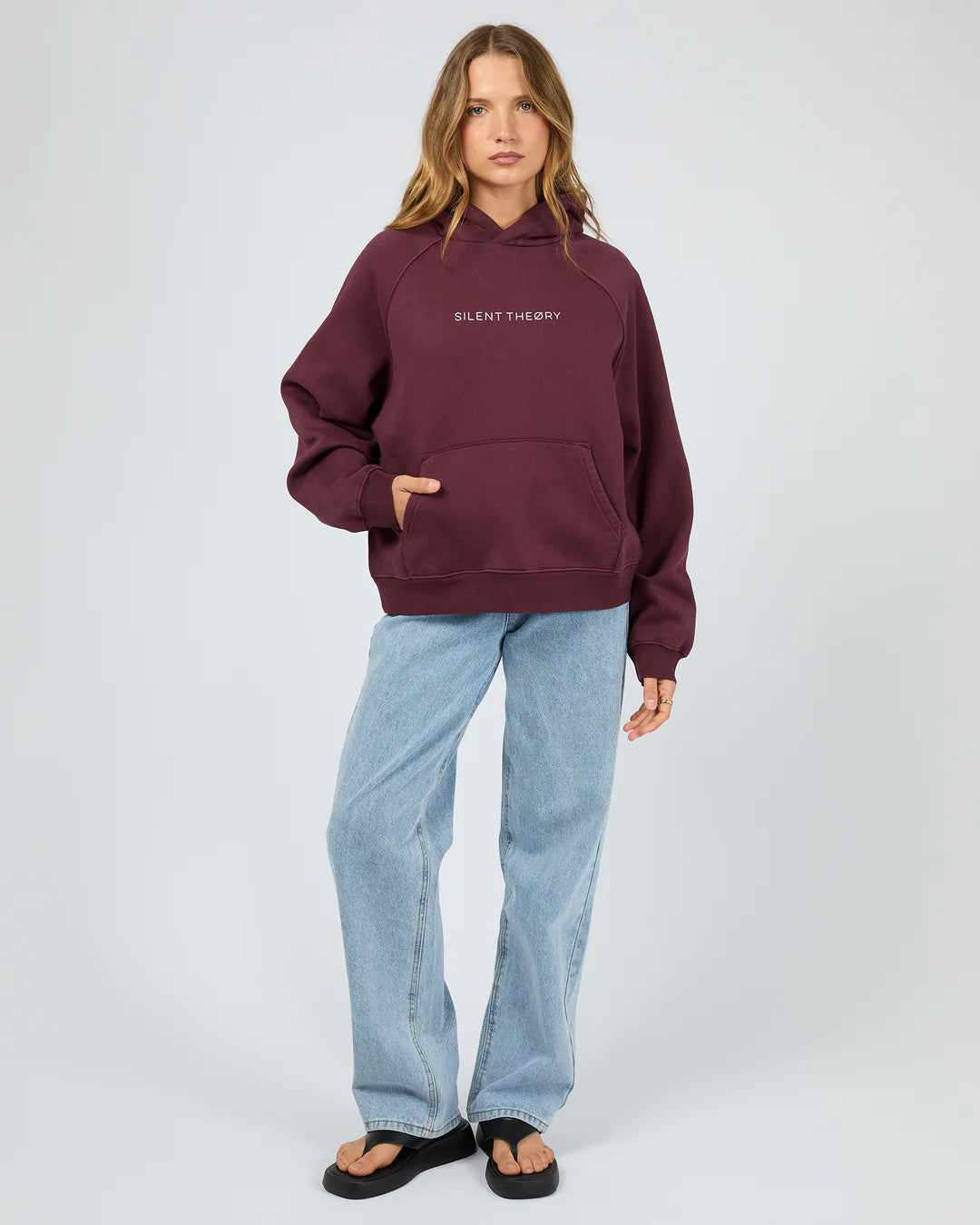SILENT THEORY - LOGO HOODIE - Cherry