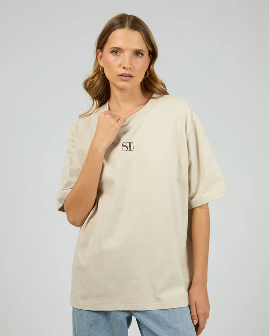SILENT THEORY Silent Luxe Tee - Chalk
