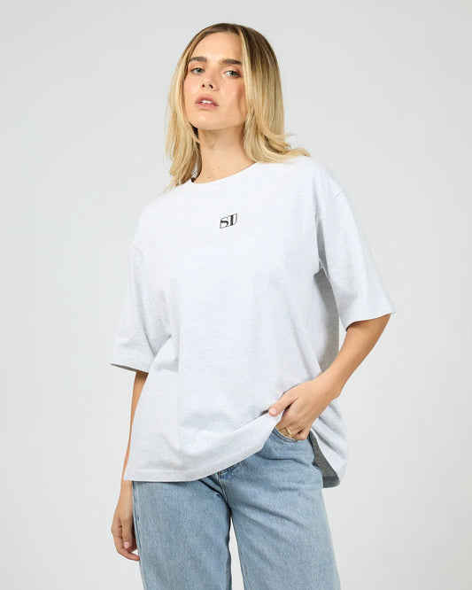 SILENT THEORY Silent Luxe Tee - Snow Marle