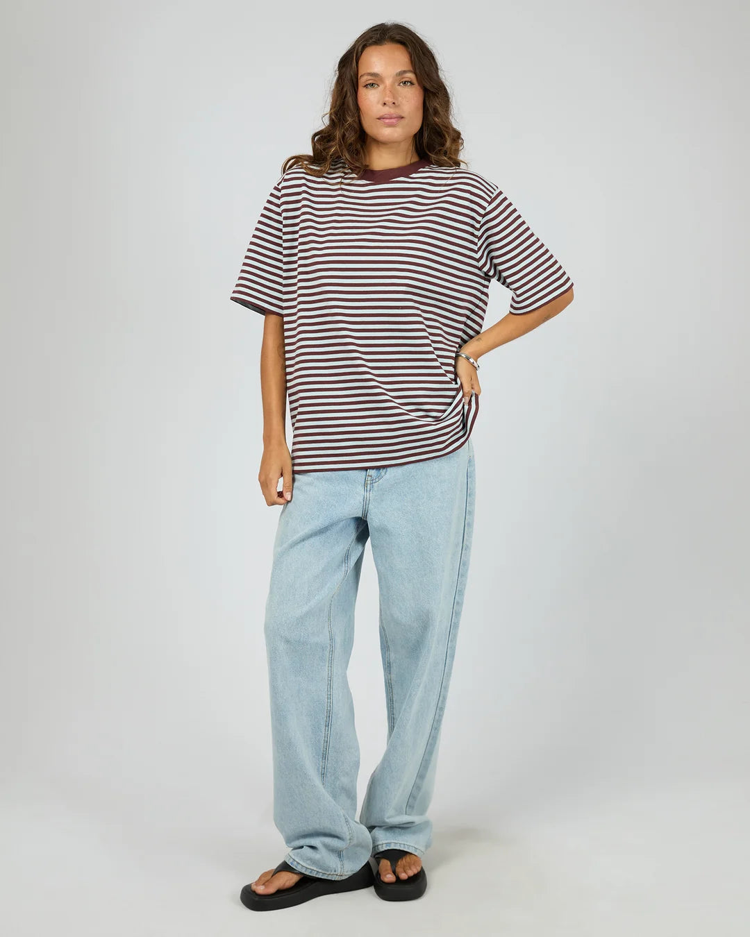 Silent Theory - Striped Short Sleeve Tee Light Blue