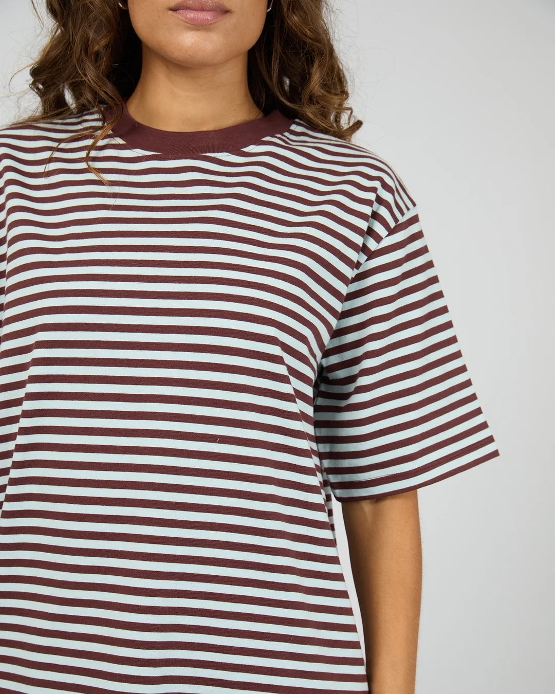 Silent Theory - Striped Short Sleeve Tee Light Blue