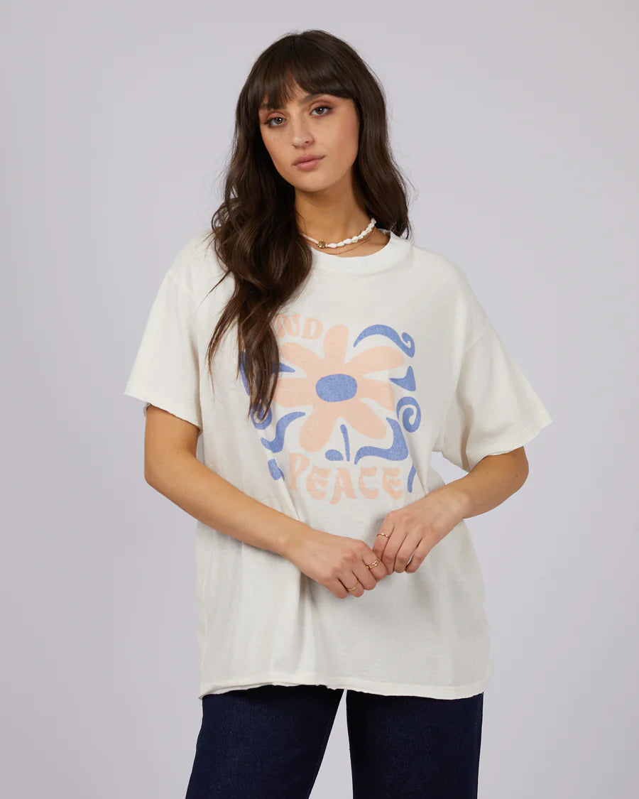 ALL ABOUT EVE Find Peace Tee - Vintage White