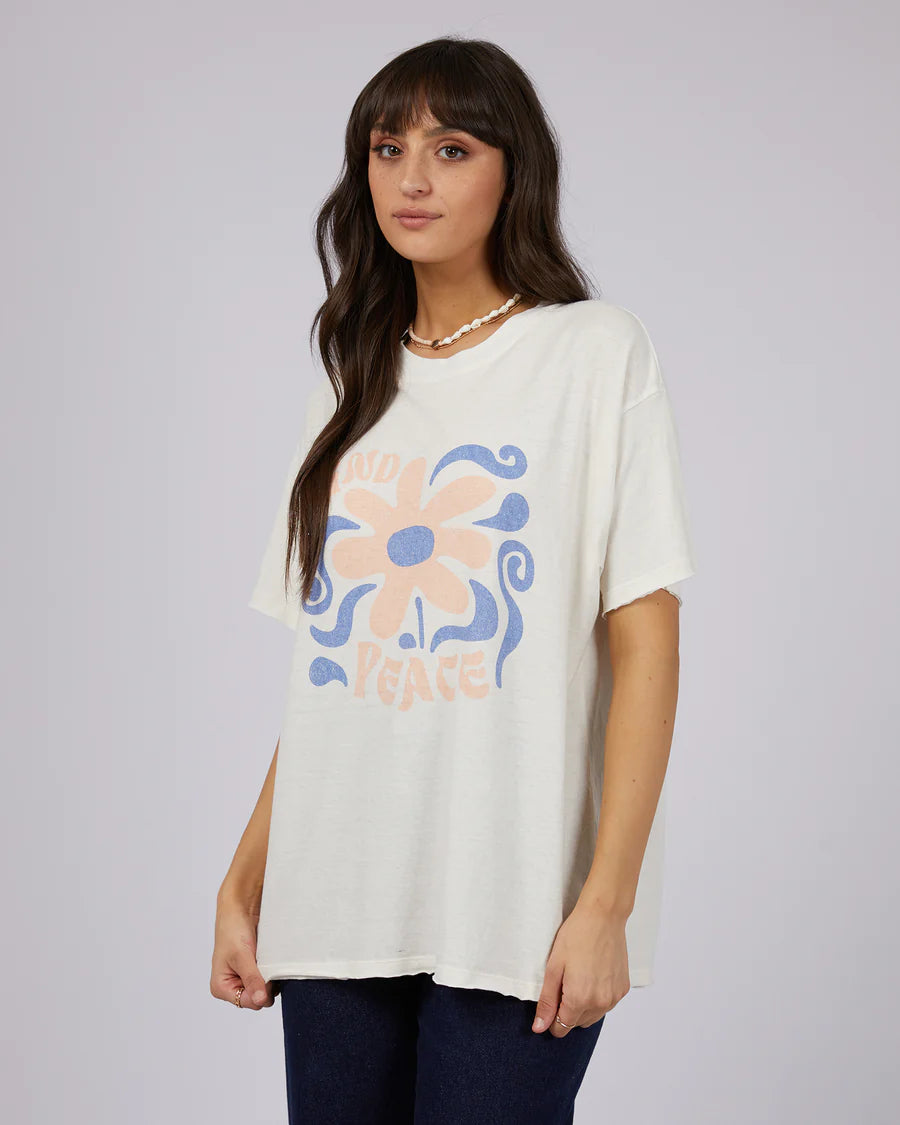 ALL ABOUT EVE Find Peace Tee - Vintage White