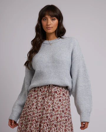ALL ABOUT EVE Joey Knit Crew - snow