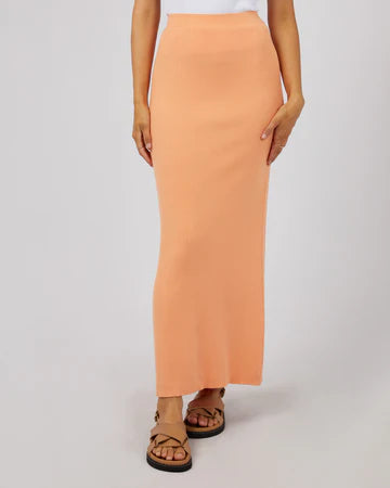 ALL ABOUT EVE - Henley Knit Skirt - Orange