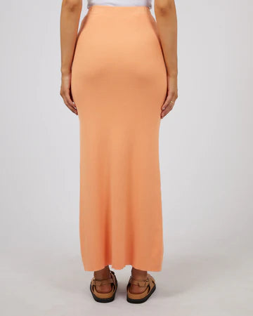 ALL ABOUT EVE - Henley Knit Skirt - Orange