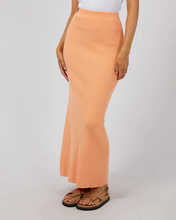 ALL ABOUT EVE - Henley Knit Skirt - Orange