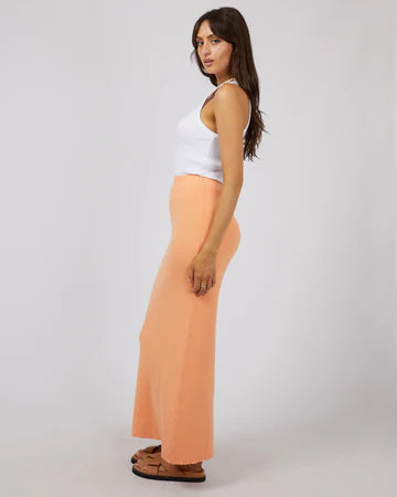 ALL ABOUT EVE - Henley Knit Skirt - Orange