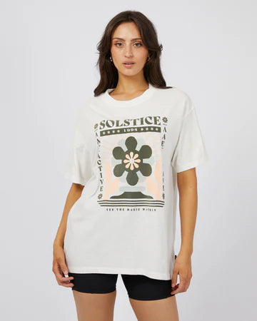 ALL ABOUT EVE Active Solstice Oversized Tee - Vintage White