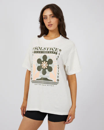 ALL ABOUT EVE Active Solstice Oversized Tee - Vintage White