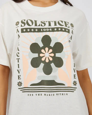 ALL ABOUT EVE Active Solstice Oversized Tee - Vintage White