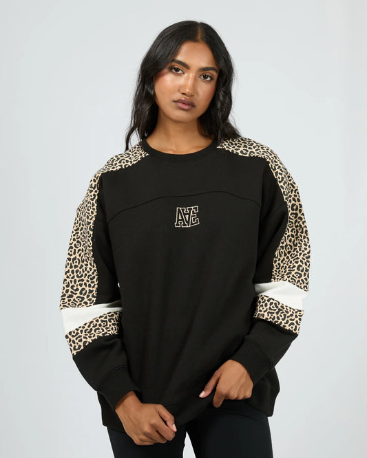 AAE Savannah Oversized Crew  Black