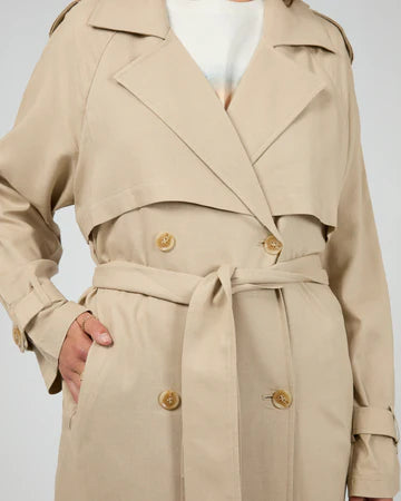 ALL ABOUT EVE Toledo Trench Coat- Bone