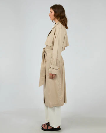 ALL ABOUT EVE Toledo Trench Coat- Bone