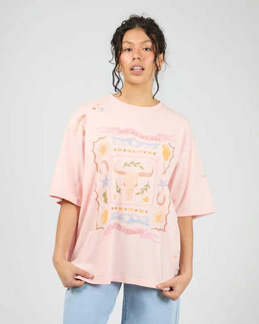 AAE Aloha Howdy Oversized Tee - Pale Pink