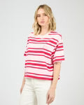 ALL ABOUT EVE Ruby Crop Relaxed Tee - Red / Pink