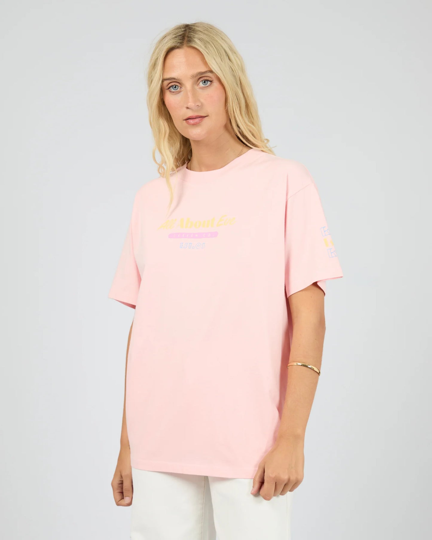 ALL ABOUT EVE Vacation Relaxed Tee - Pink