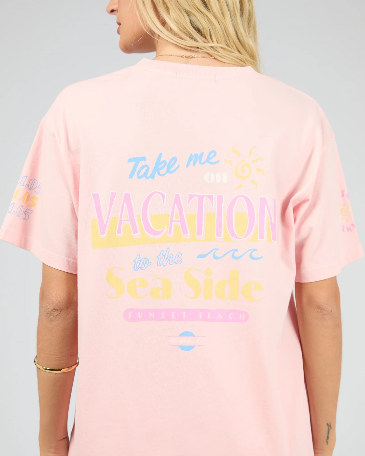ALL ABOUT EVE Vacation Relaxed Tee - Pink