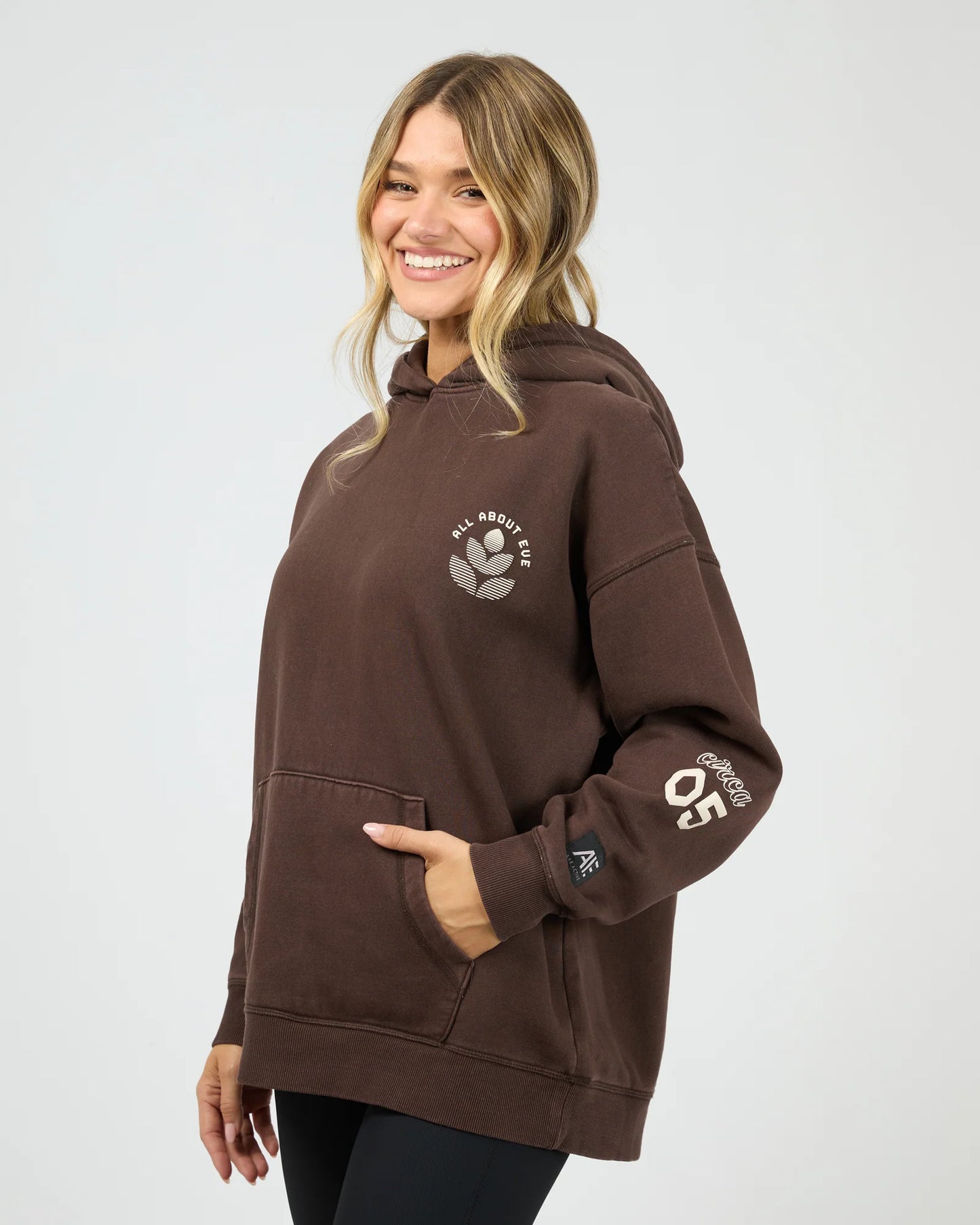 AAE ACTIVE Serene Relaxed Hoodie - Brown