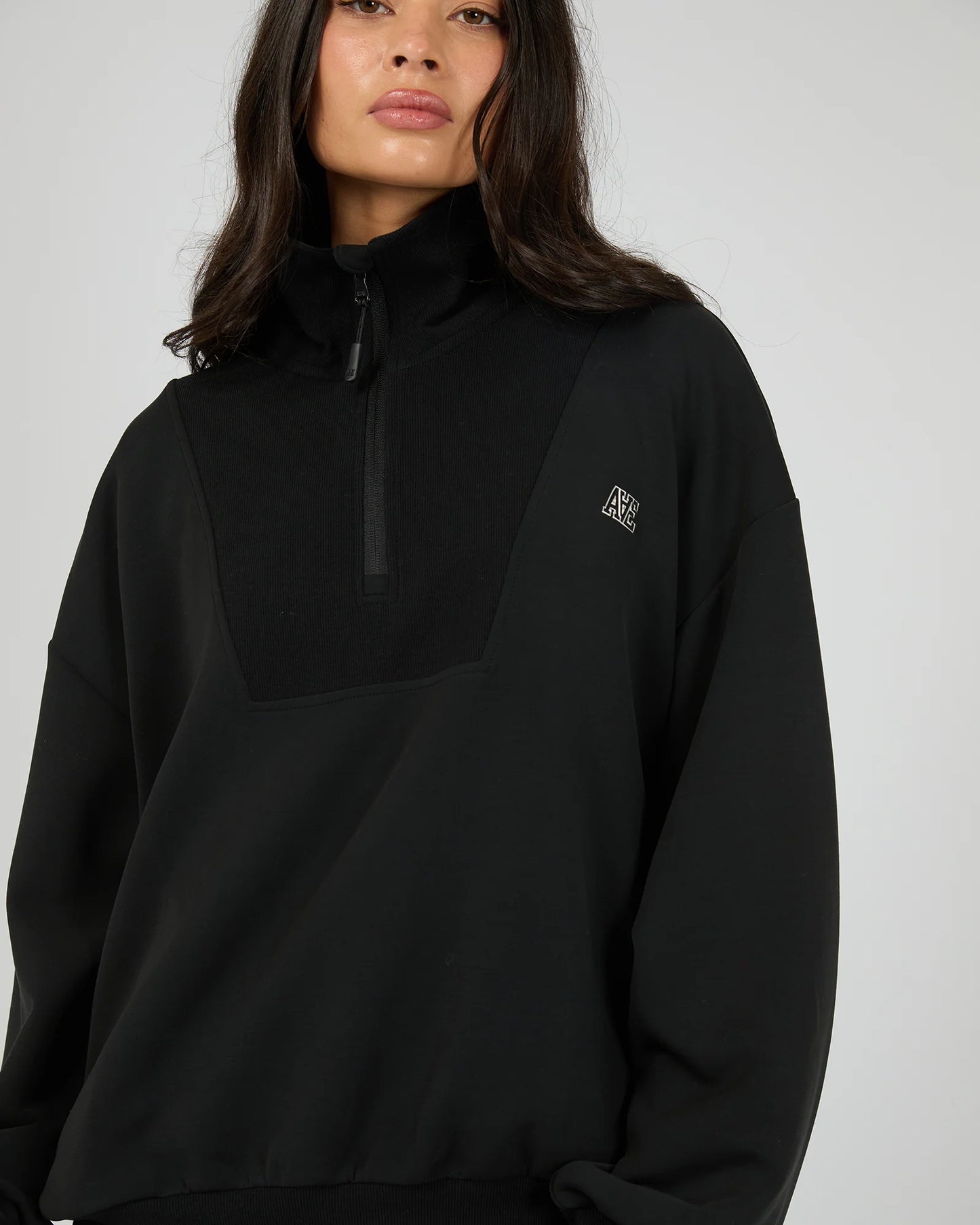 AAE ACTIVE Luxe Active 1/4 Zip - Black
