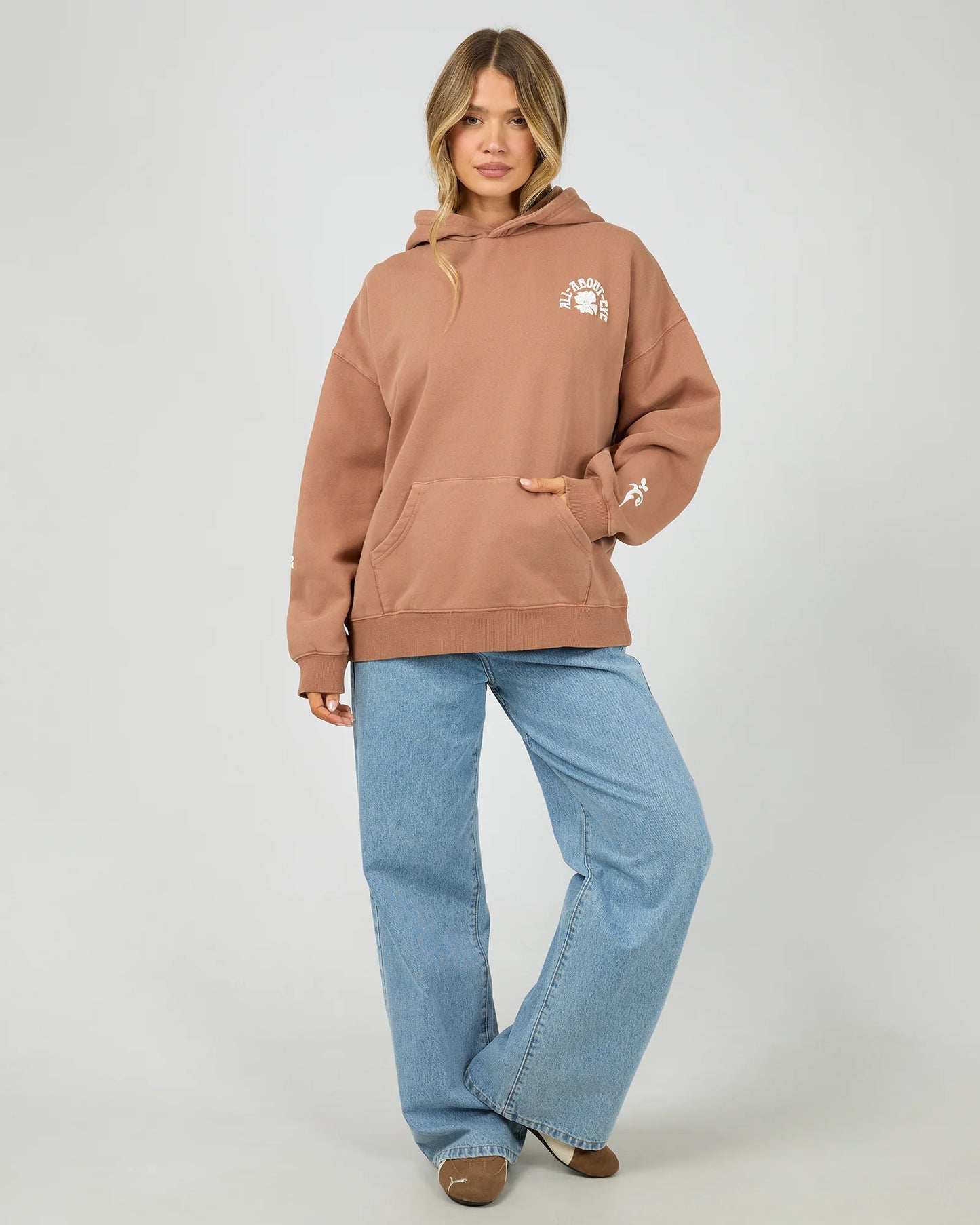 All About Eve Flower Co Relaxed Hoodie - CINNAMON