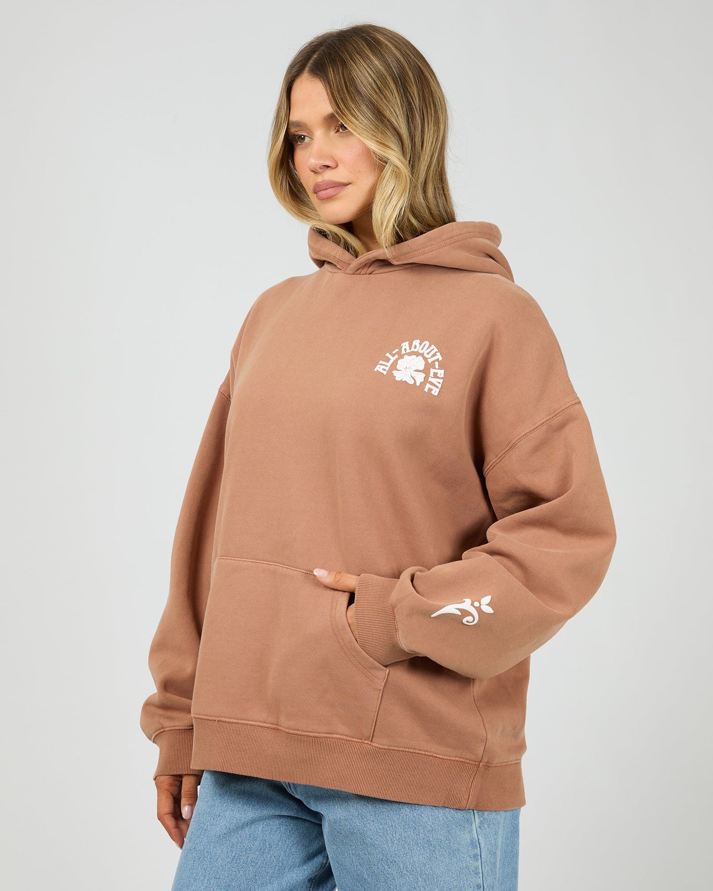 All About Eve Flower Co Relaxed Hoodie - CINNAMON