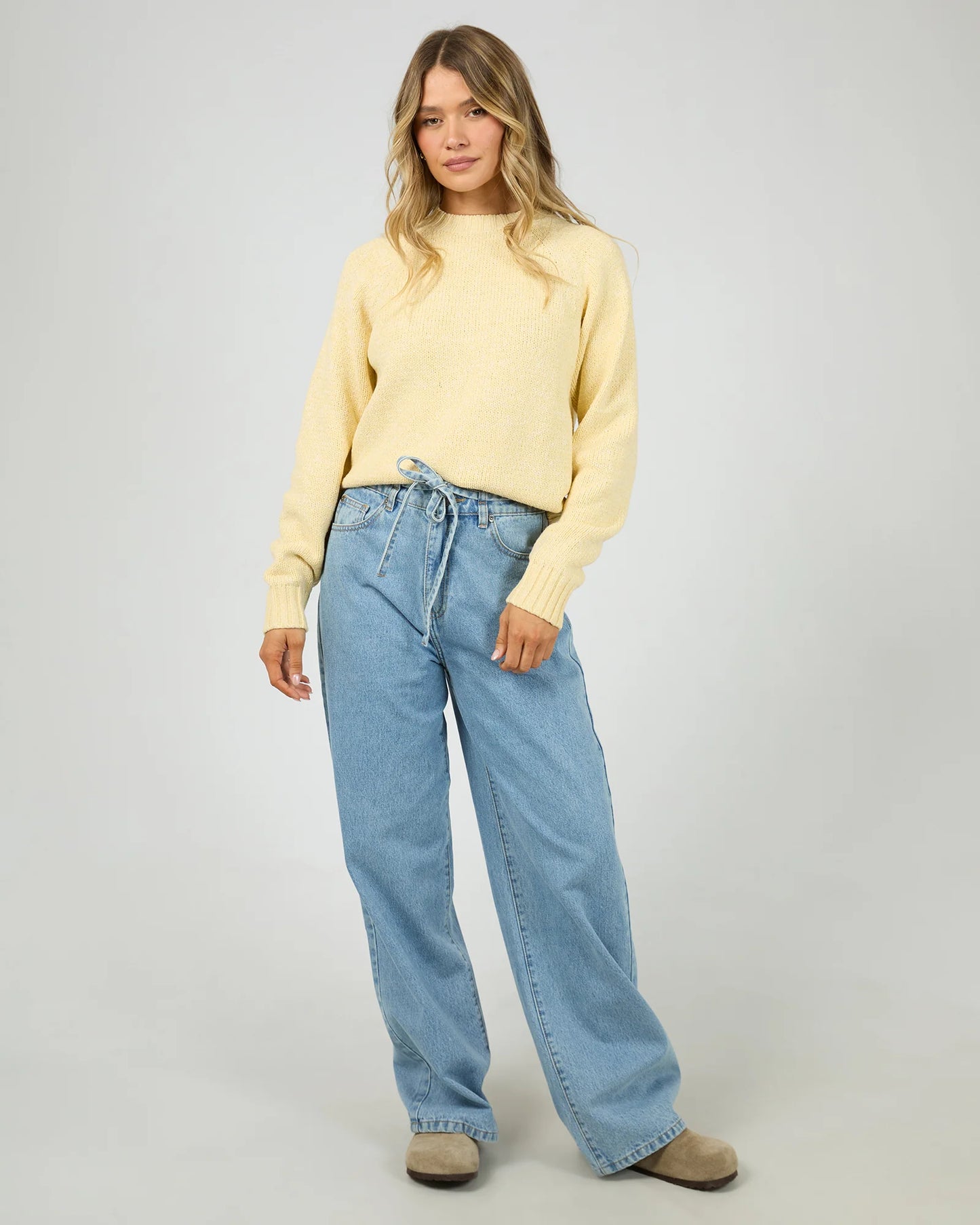 ALL ABOUT EVE Talullah Crew Knit - Yellow