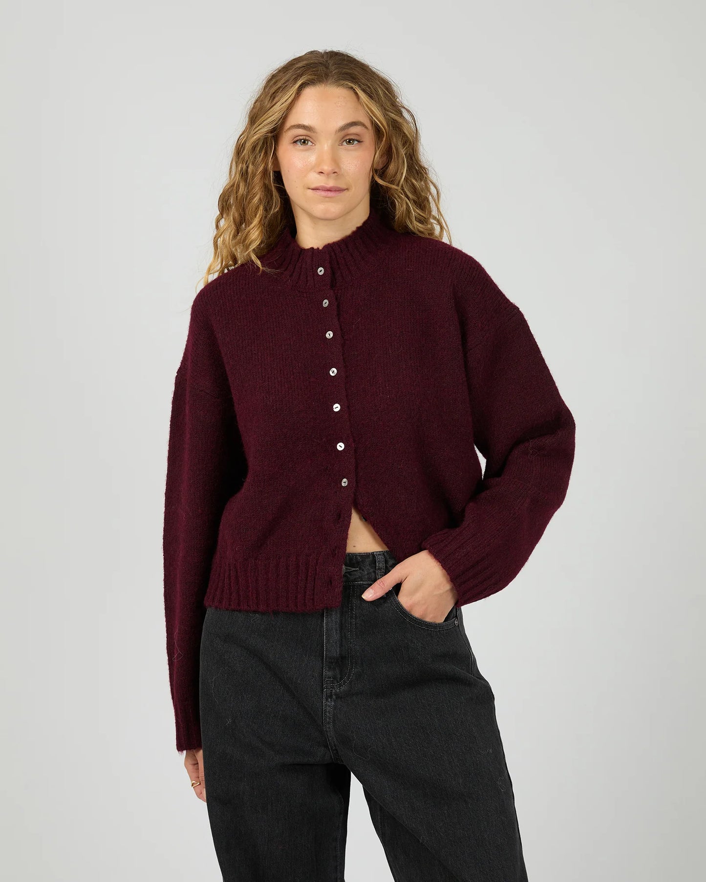 AAE Rosalia Cardigan - Wine
