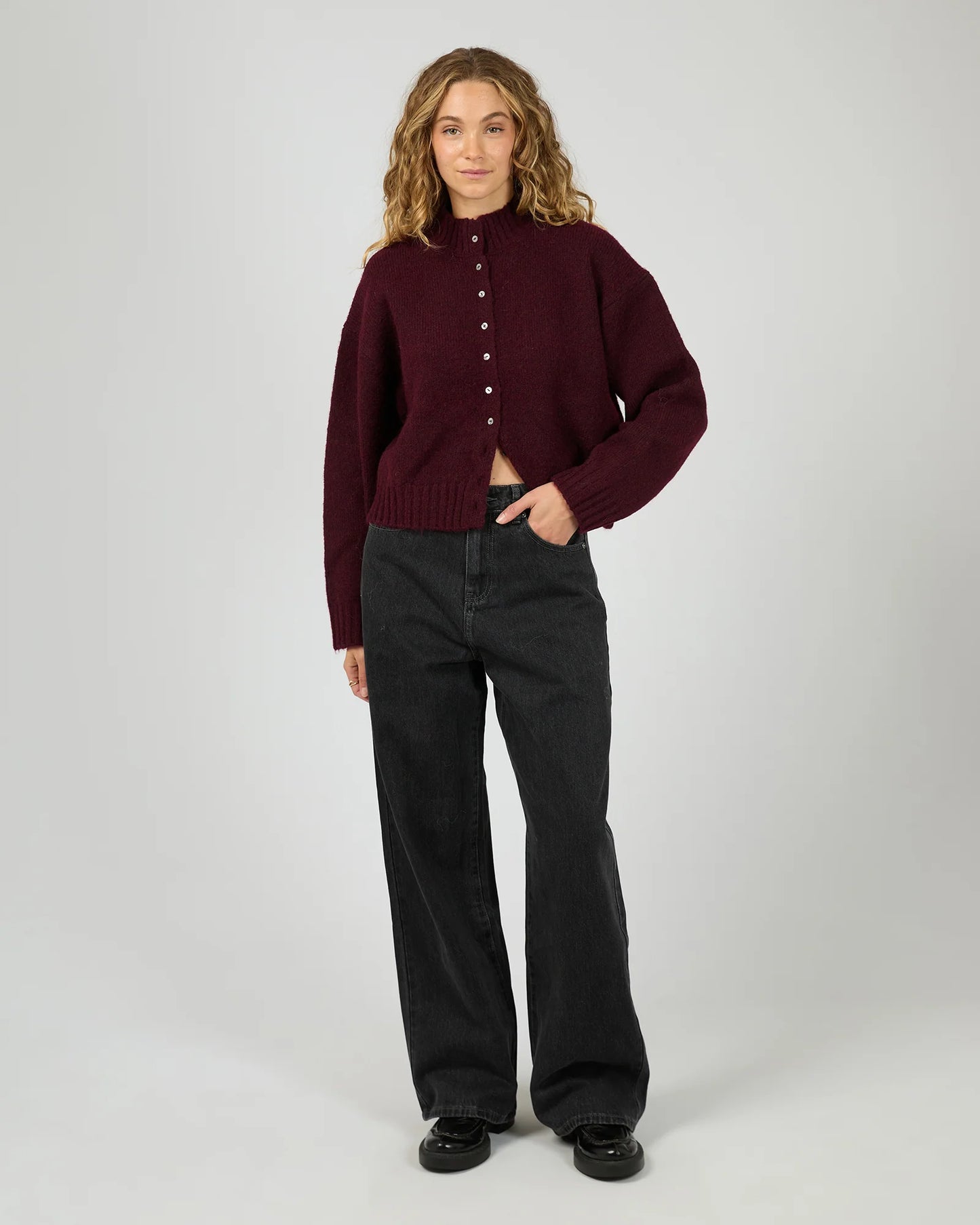 AAE Rosalia Cardigan - Wine