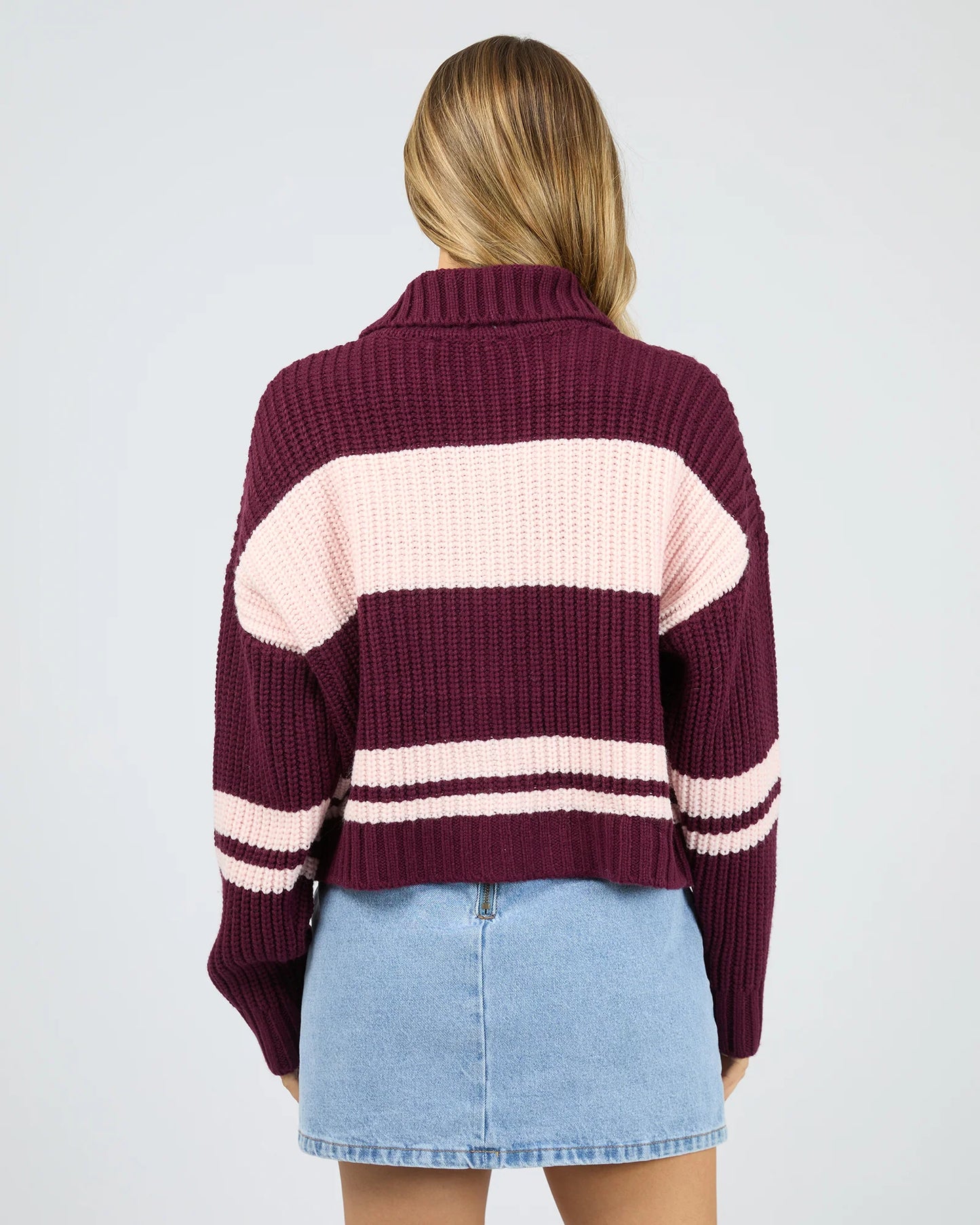 AAE Aida Knit Zip Thru - Wine