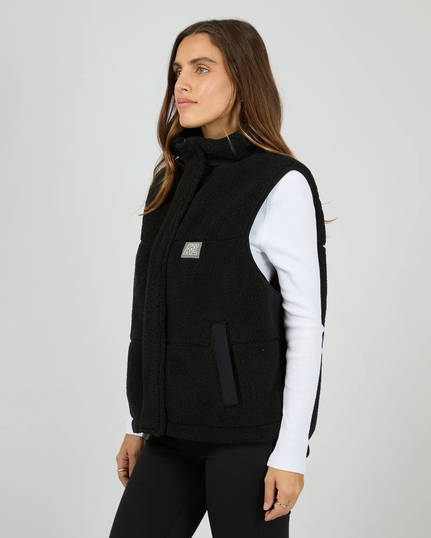 AAE Cosy Club Teddy Vest - Black