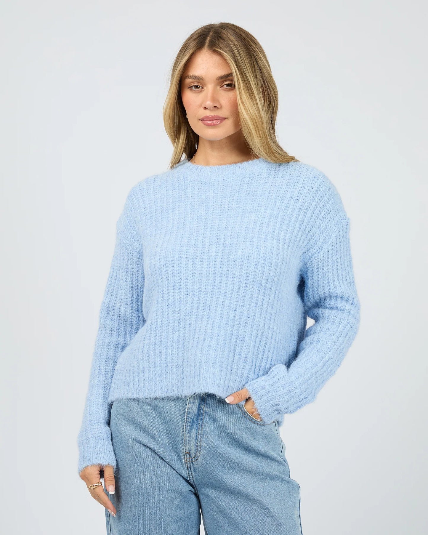 ALL ABOUT EVE Ivy Knit Jumper - Ocean Blue
