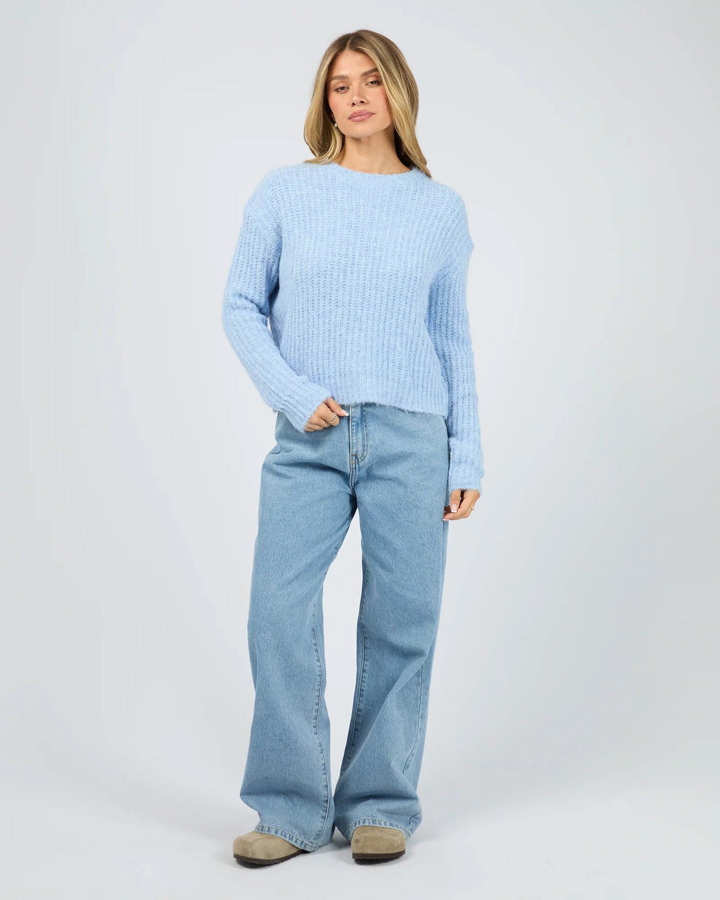 ALL ABOUT EVE Ivy Knit Jumper - Ocean Blue