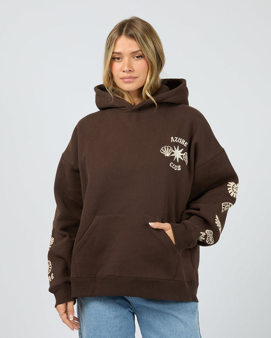 ALL ABOUT EVE Azure Club Relaxed Hoodie - Brown