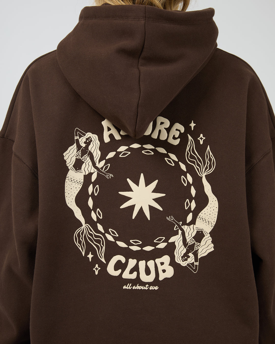 ALL ABOUT EVE Azure Club Relaxed Hoodie - Brown