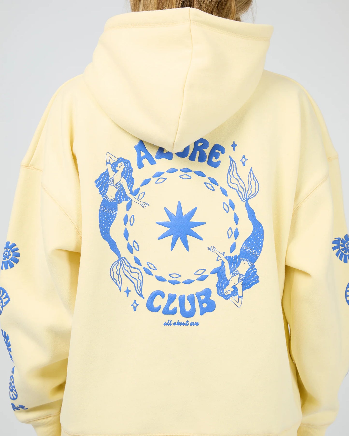ALL ABOUT EVE Azure Club Relaxed Hoodie - Yellow
