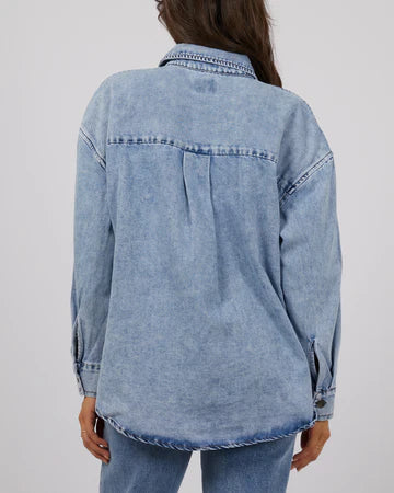 ALL ABOUT EVE Maci Denim Shirt - Light Blue