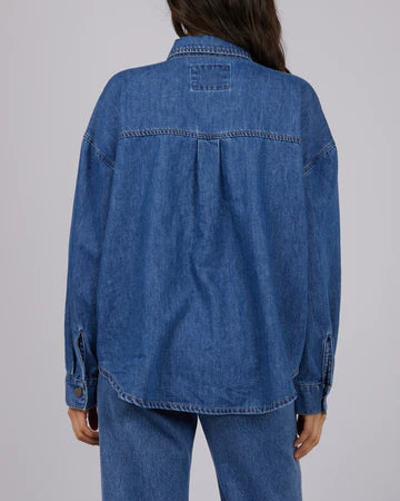 ALL ABOUT EVE Maci Denim Shirt - Heritage Blue