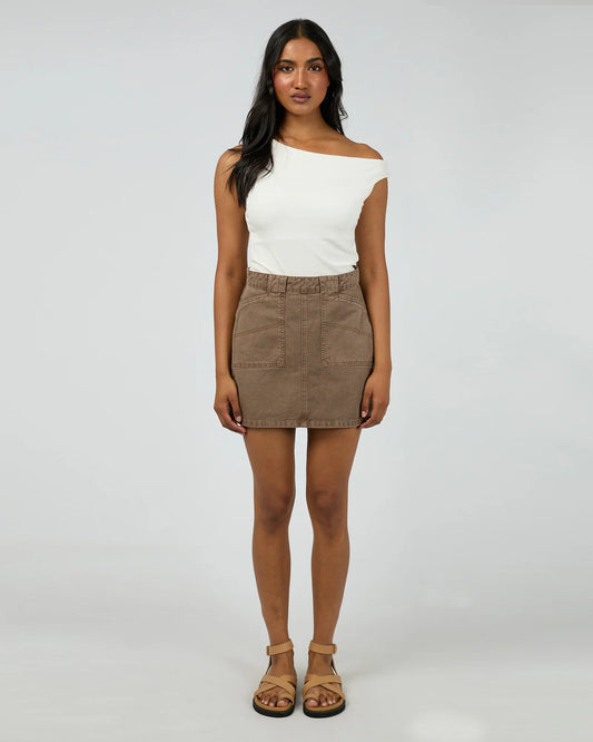 ALL ABOUT EVE Becca Skirt - Cocoa