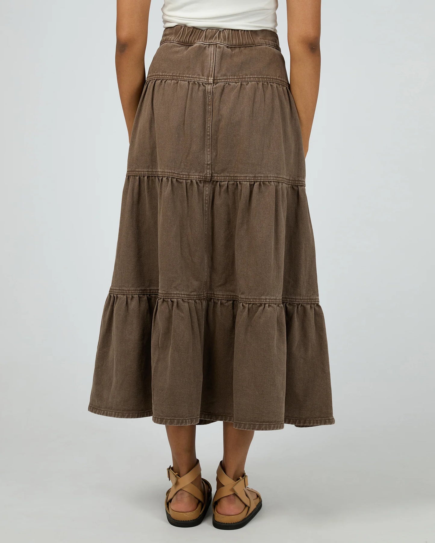 ALL ABOUT EVE Coco Denim Maxi Skirt - Cocoa