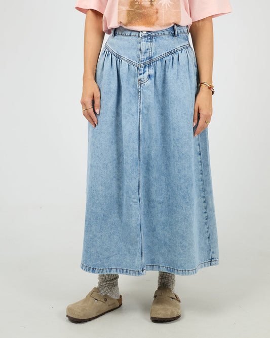 AAE Arlo Maxi Skirt - Light Blue