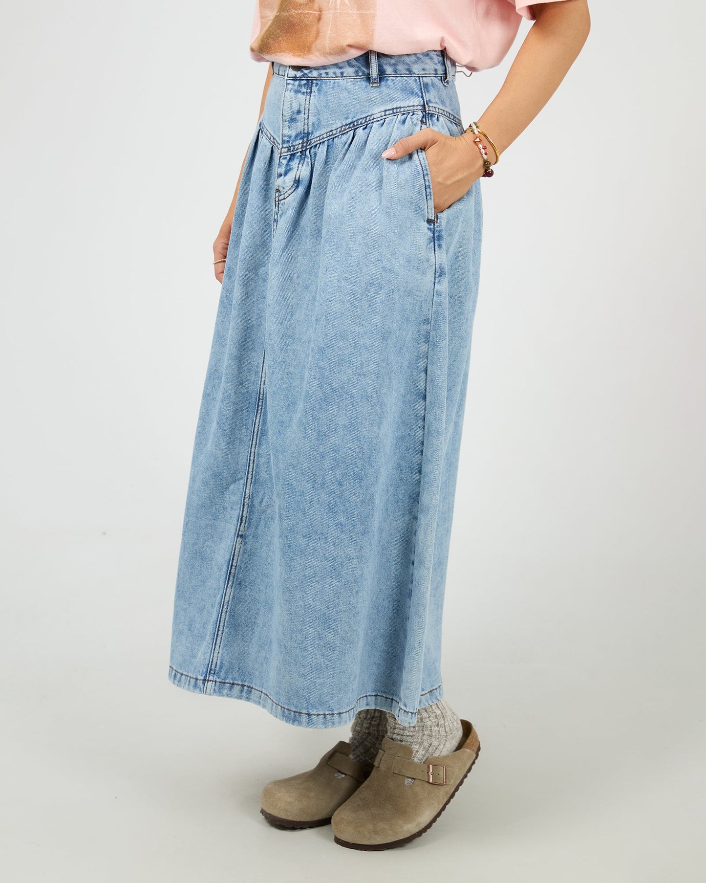 ALL ABOUT EVE Arlo Maxi Skirt - Light Blue