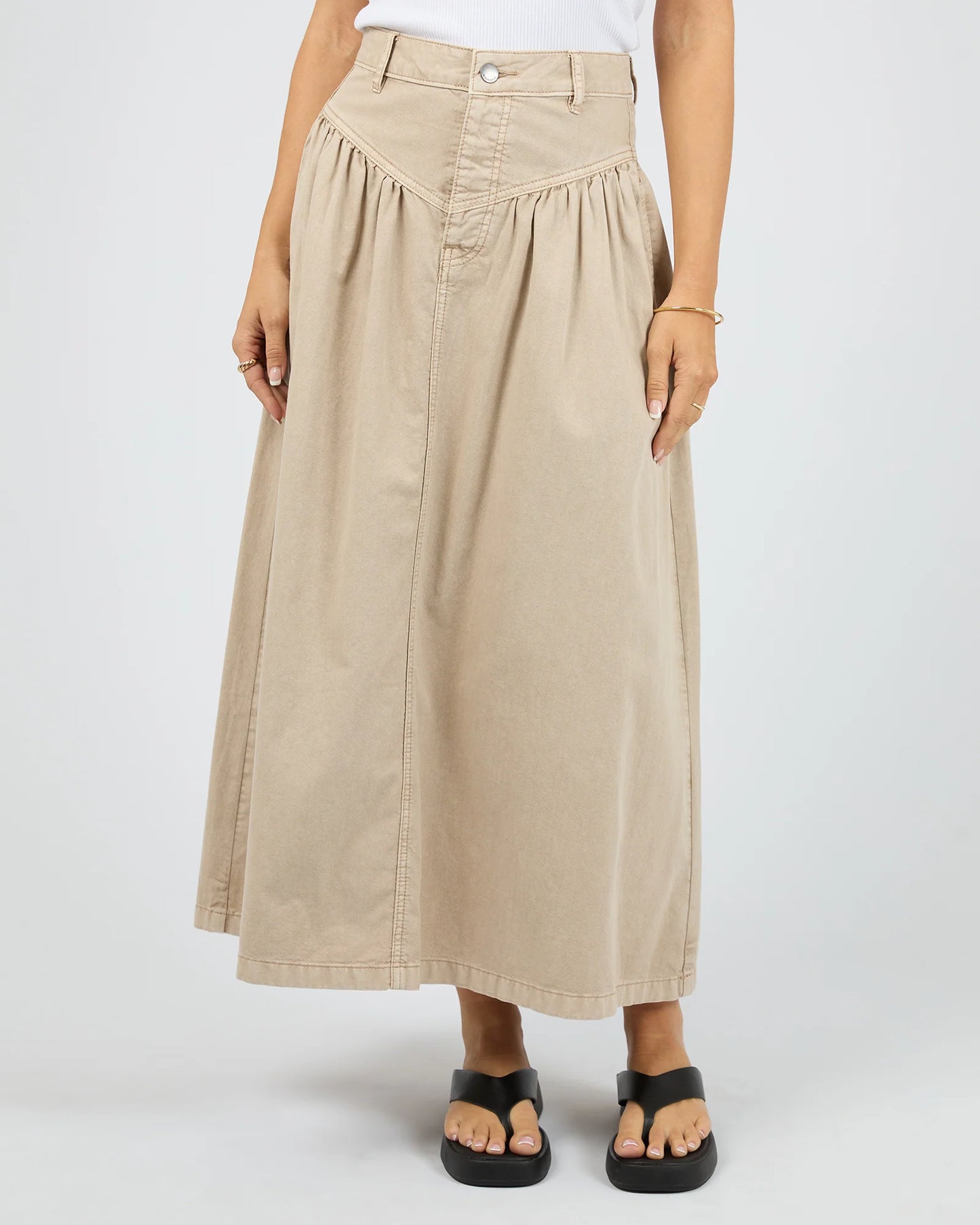 AAE Arlo Maxi Skirt - Beige